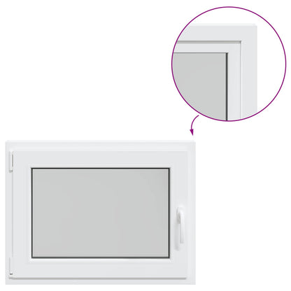 Finestra per Soffitta RISOR 80 x 60 cm PVC e Vetro Bianco | homemem39