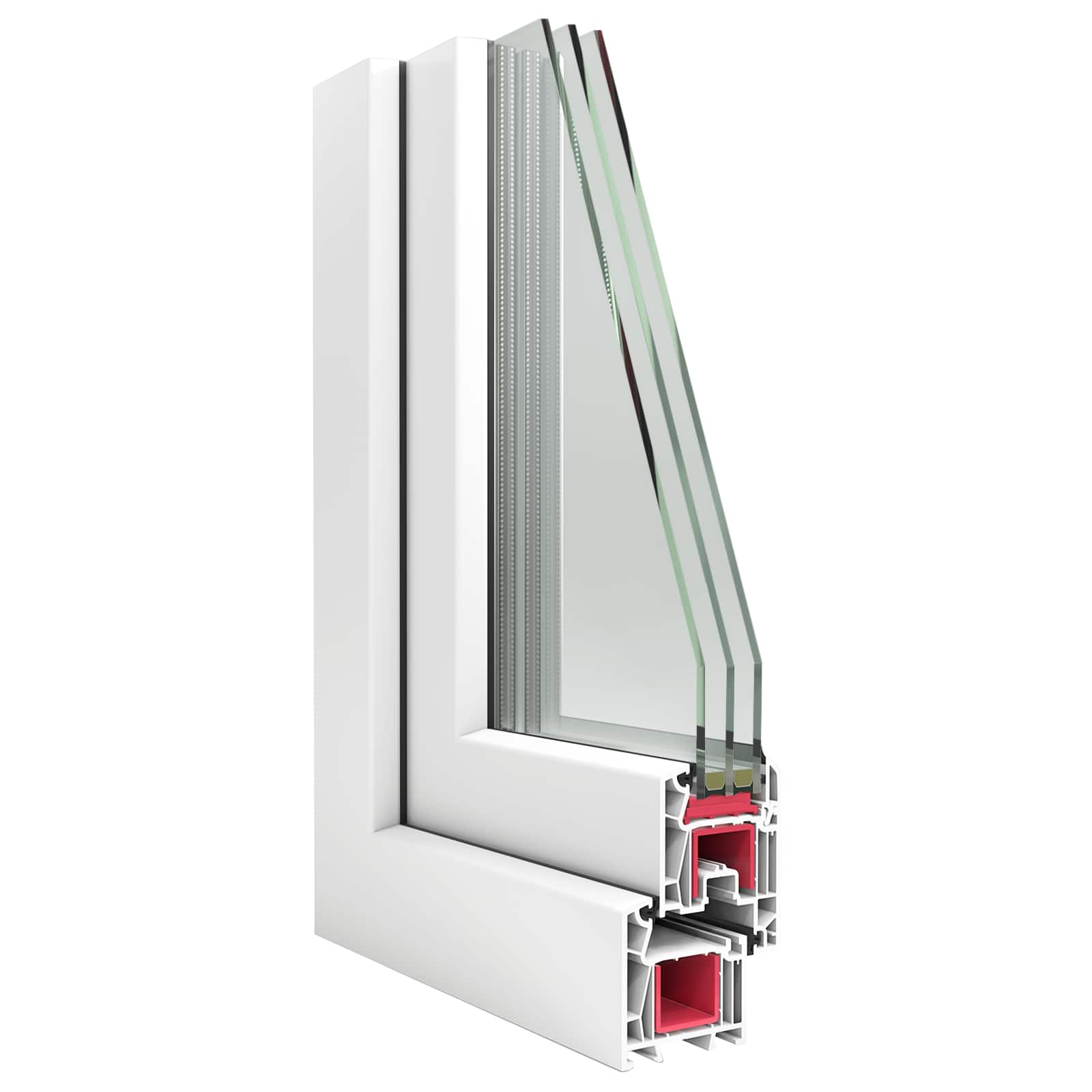 Finestra per Soffitta RISOR 80 x 60 cm PVC e Vetro Bianco | homemem39
