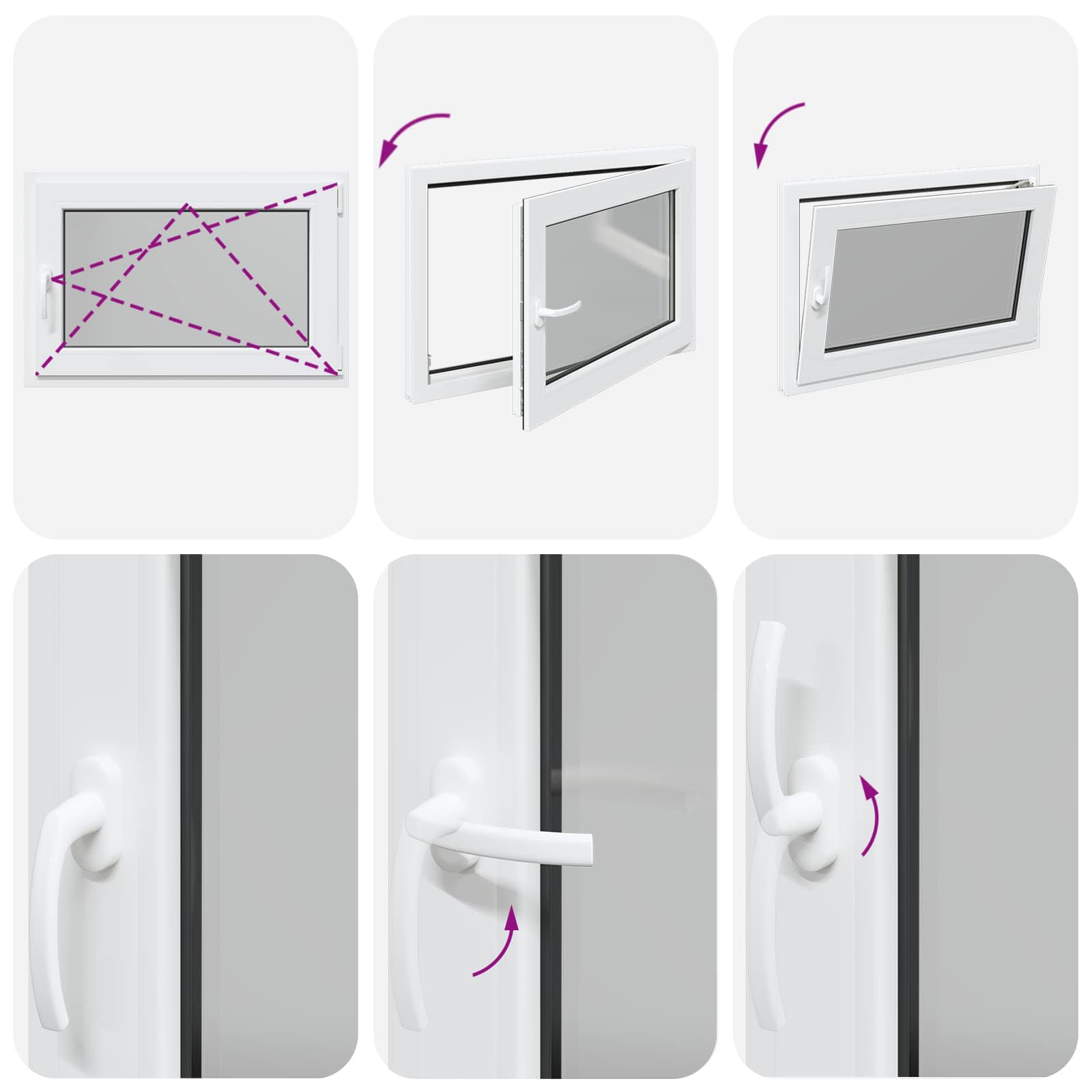 Finestra per Soffitta RISOR 90 x 50 cm PVC e Vetro Bianco | homemem39