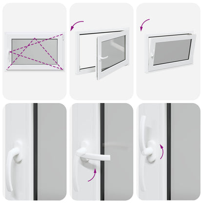 Finestra per Soffitta RISOR 90 x 50 cm PVC e Vetro Bianco | homemem39