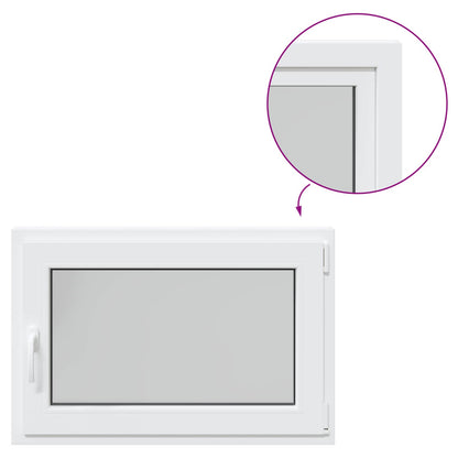 Finestra per Soffitta RISOR 90 x 70 cm PVC e Vetro Bianco | homemem39