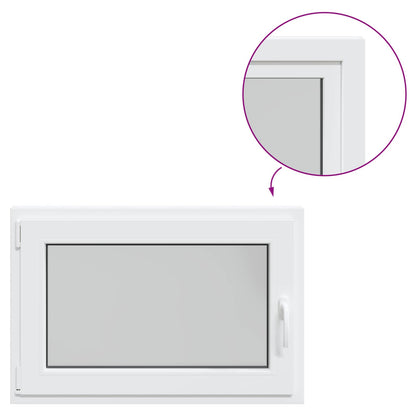 Finestra per Soffitta RISOR 100 x 50 cm PVC e Vetro Bianco | homemem39