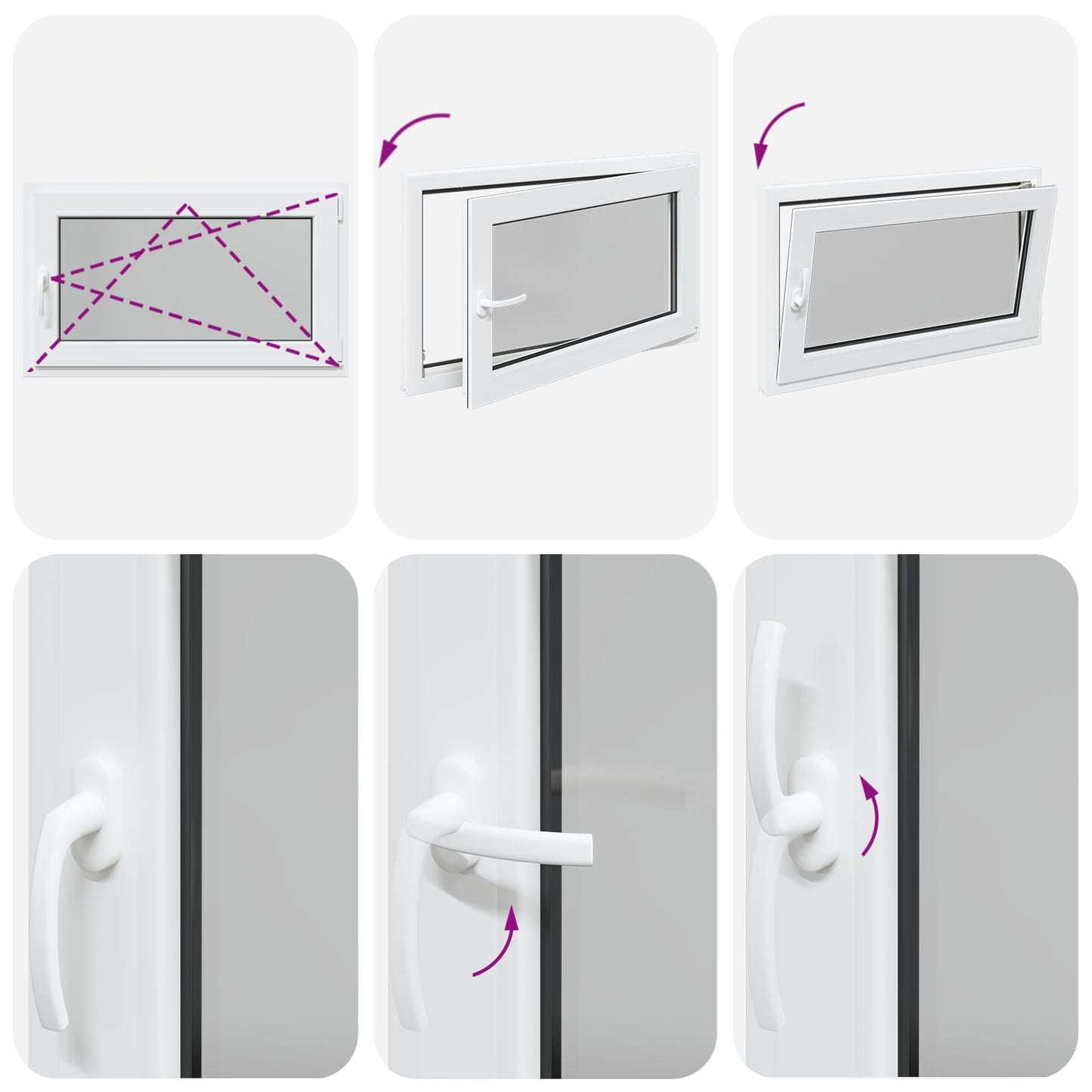 Finestra per Soffitta RISOR 100 x 50 cm PVC e Vetro Bianco | homemem39