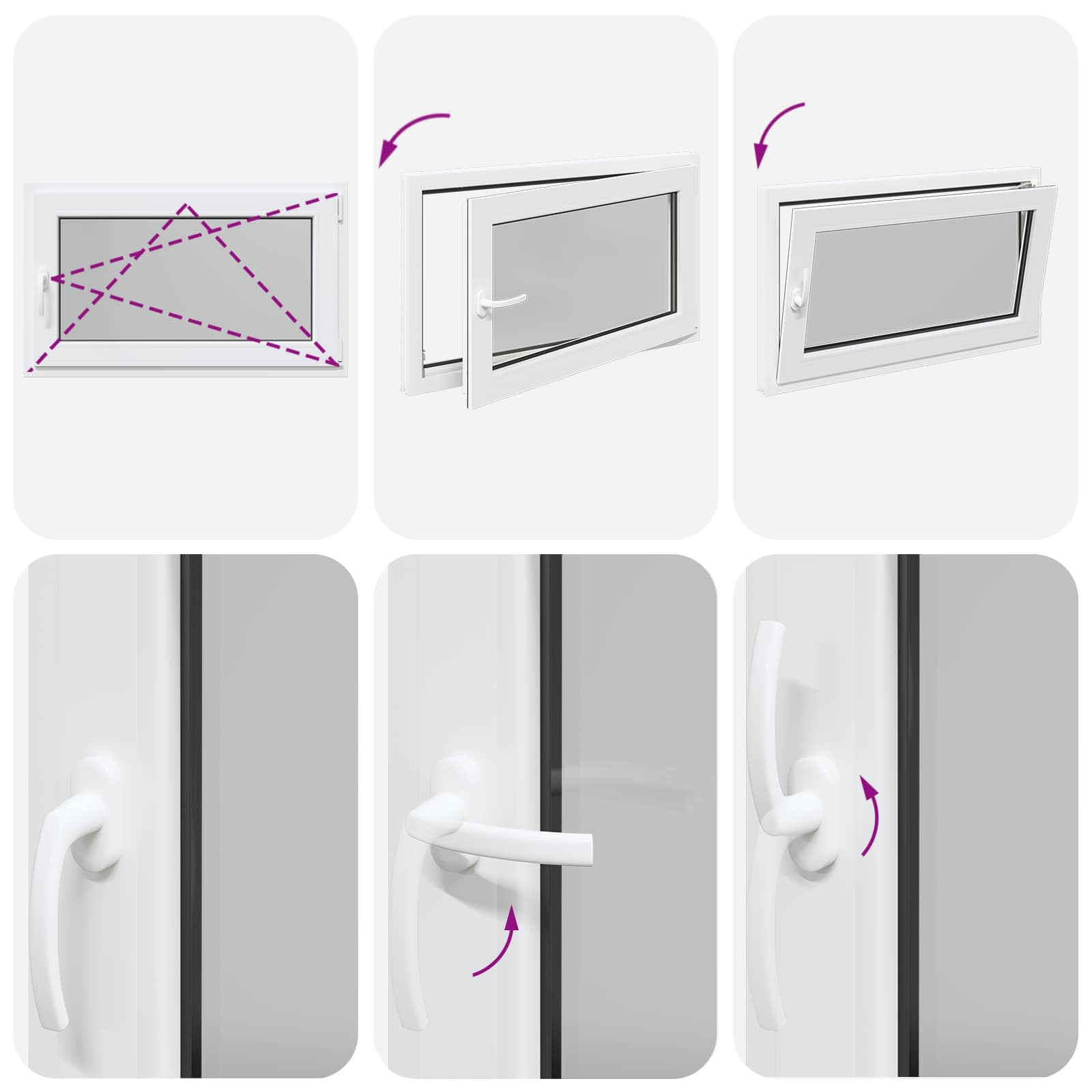 Finestra per Soffitta RISOR 100 x 50 cm PVC e Vetro Bianco | homemem39