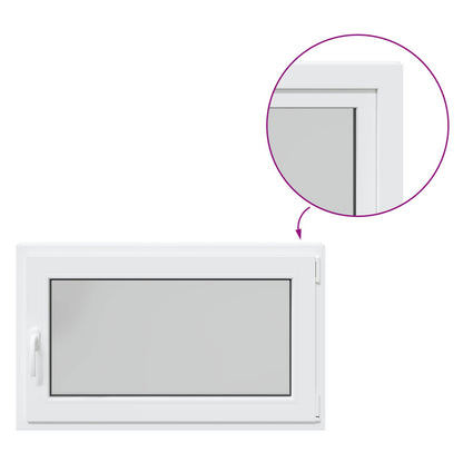 Finestra per Soffitta RISOR 100 x 70 cm PVC e Vetro Bianco | homemem39