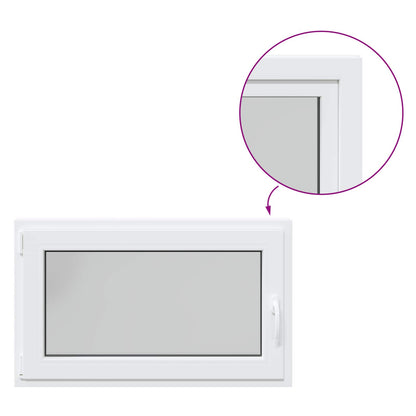 Finestra per Soffitta RISOR 100 x 70 cm PVC e Vetro Bianco | homemem39