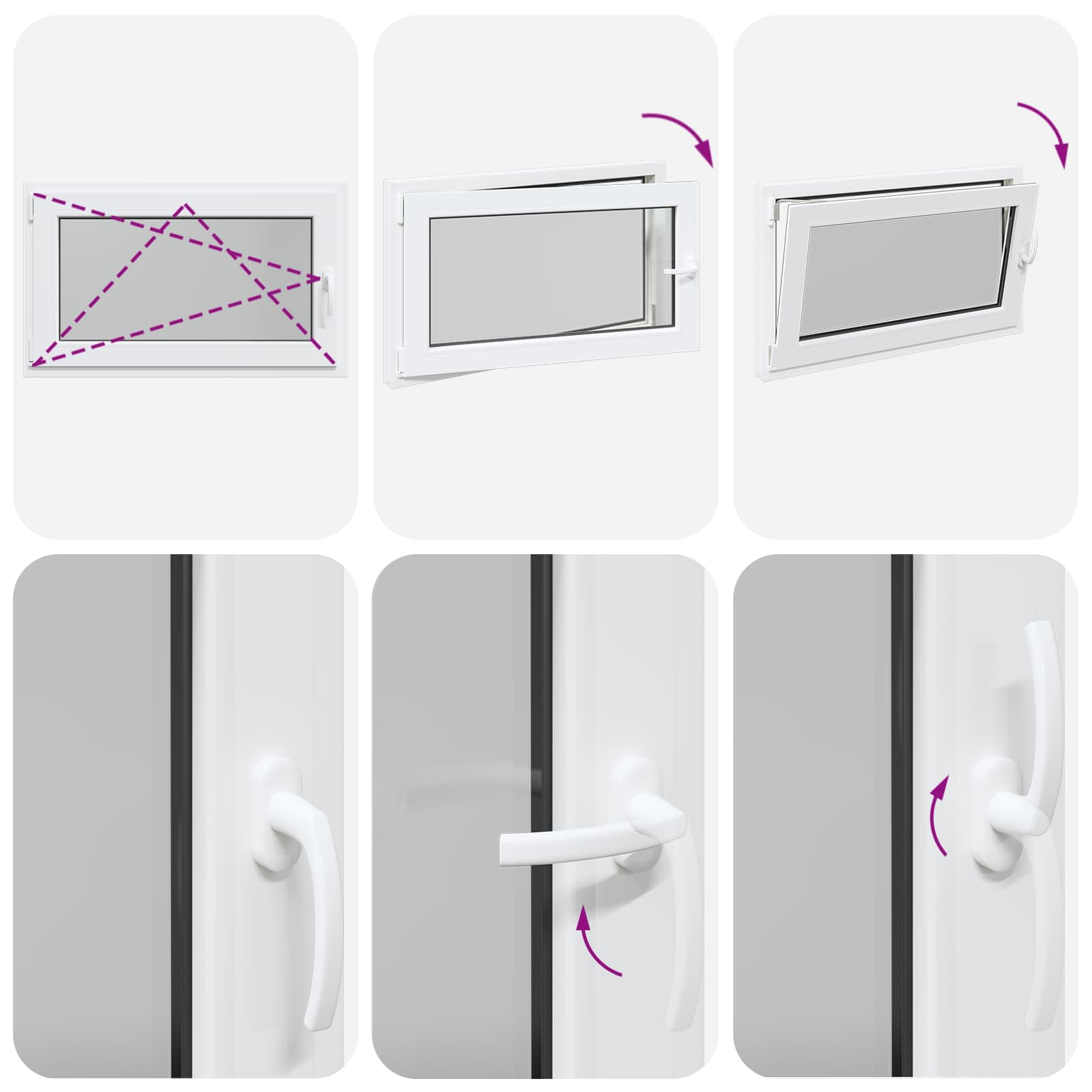 Finestra per Soffitta RISOR 100 x 70 cm PVC e Vetro Bianco | homemem39