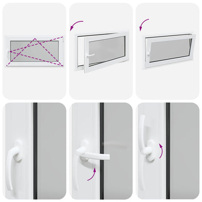 Finestra per Soffitta RISOR 110 x 50 cm PVC e Vetro Bianco | homemem39