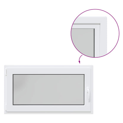 Finestra per Soffitta RISOR 110 x 60 cm PVC e Vetro Bianco | homemem39
