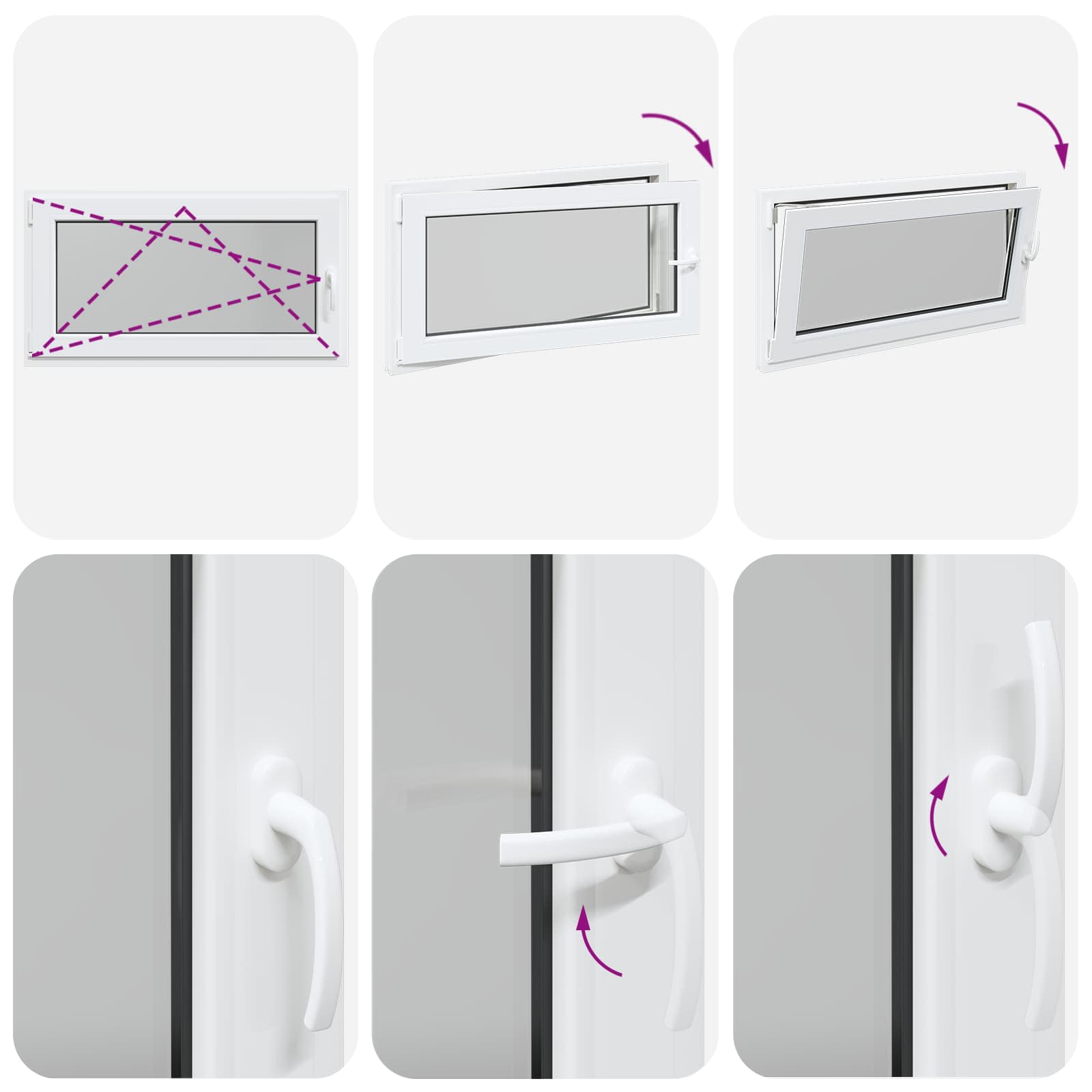 Finestra per Soffitta RISOR 110 x 60 cm PVC e Vetro Bianco | homemem39