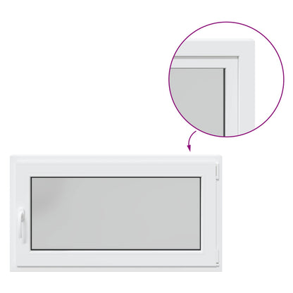 Finestra per Soffitta RISOR 110 x 70 cm PVC e Vetro Bianco | homemem39