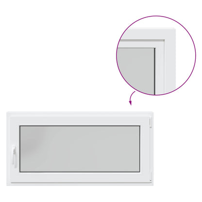 Finestra per Soffitta RISOR 120 x 60 cm PVC e Vetro Bianco | homemem39