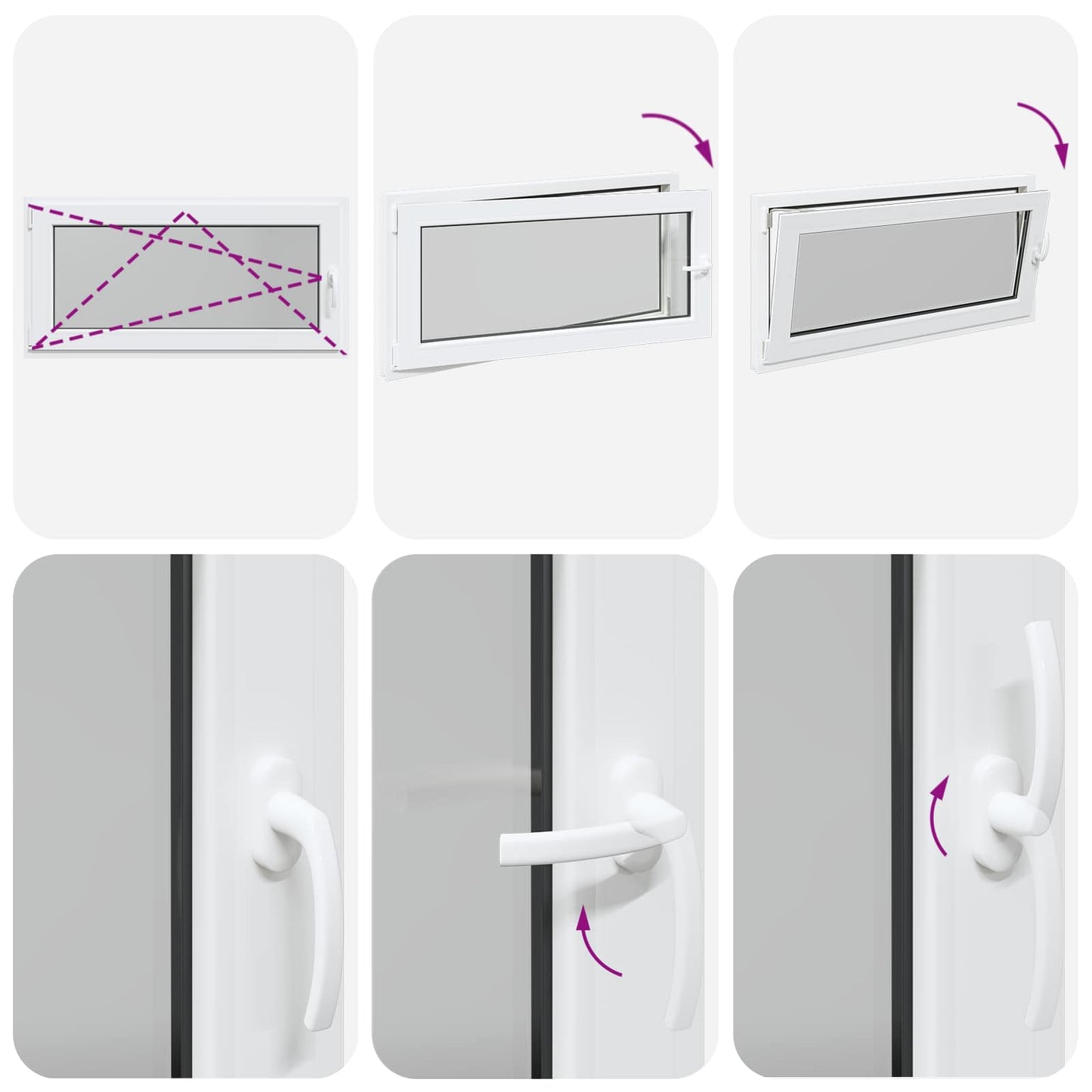 Finestra per Soffitta RISOR 120 x 60 cm PVC e Vetro Bianco | homemem39