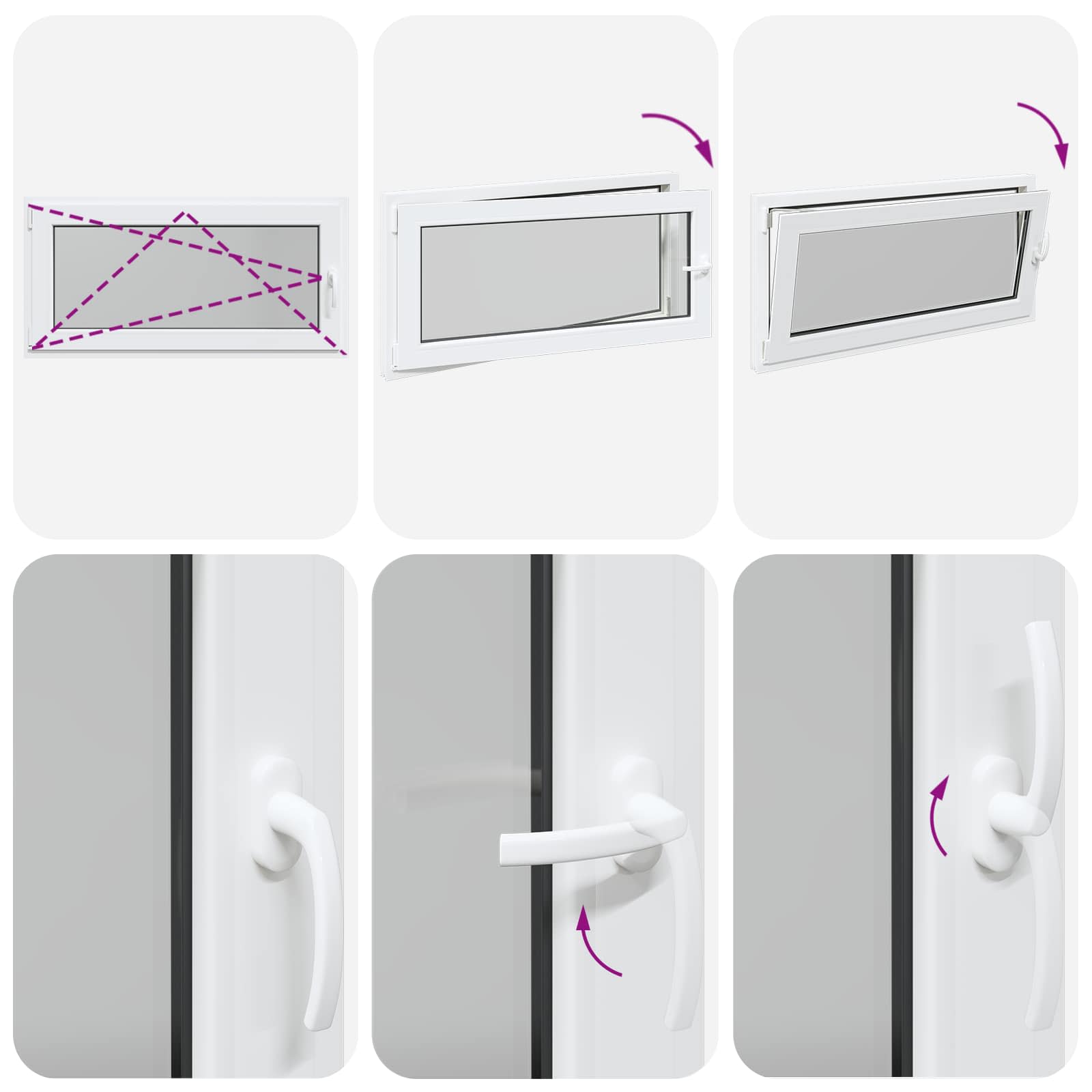 Finestra per Soffitta RISOR 120 x 60 cm PVC e Vetro Bianco | homemem39