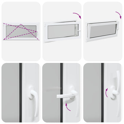 Finestra per Soffitta RISOR 120 x 60 cm PVC e Vetro Bianco | homemem39