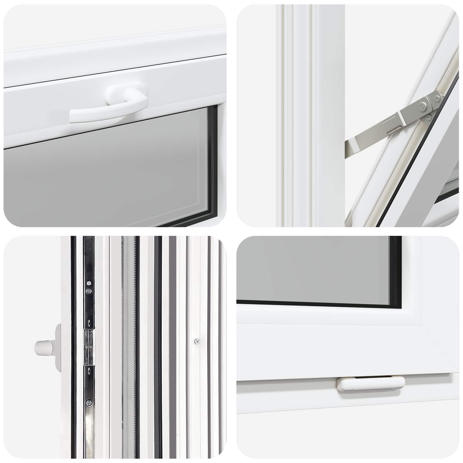 Finestra per Soffitta RISOR 60 x 40 cm PVC e Vetro Bianco | homemem39
