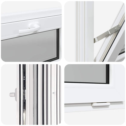 Finestra per Soffitta RISOR 60 x 40 cm PVC e Vetro Bianco | homemem39