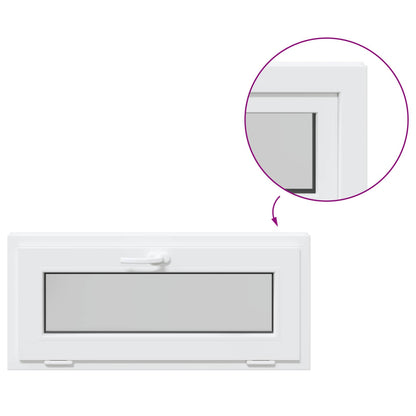 Finestra per Soffitta RISOR 90 x 40 cm PVC e Vetro Bianco | homemem39