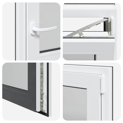Finestra per Soffitta RISOR 50 x 50 cm PVC e Vetro Antracite | homemem39