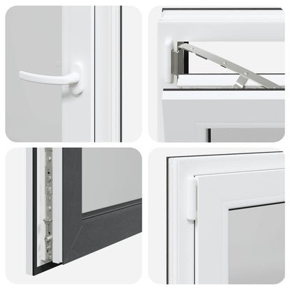 Finestra per Soffitta RISOR 50 x 50 cm PVC e Vetro Antracite | homemem39