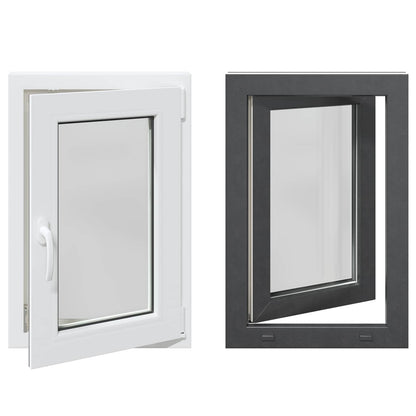 Finestra per Soffitta RISOR 50 x 75 cm PVC e Vetro Antracite | homemem39