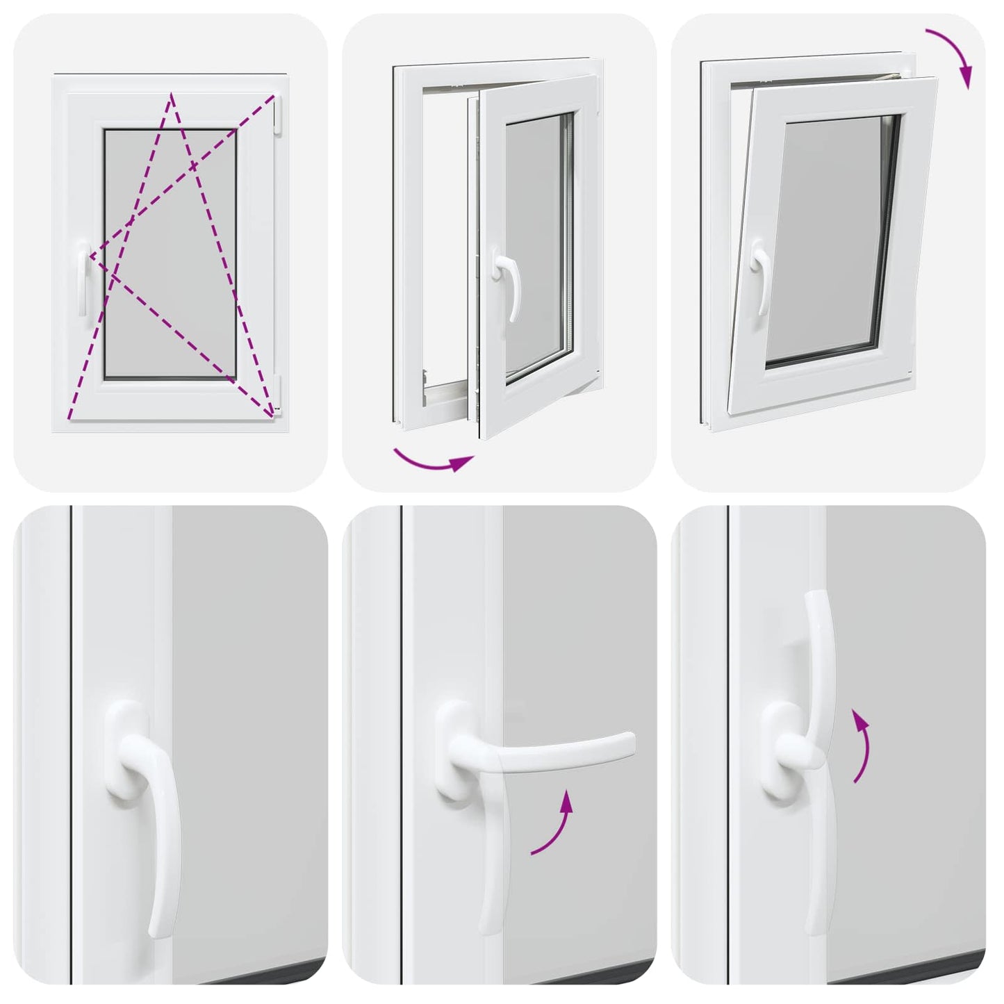 Finestra per Soffitta RISOR 50 x 75 cm PVC e Vetro Antracite | homemem39