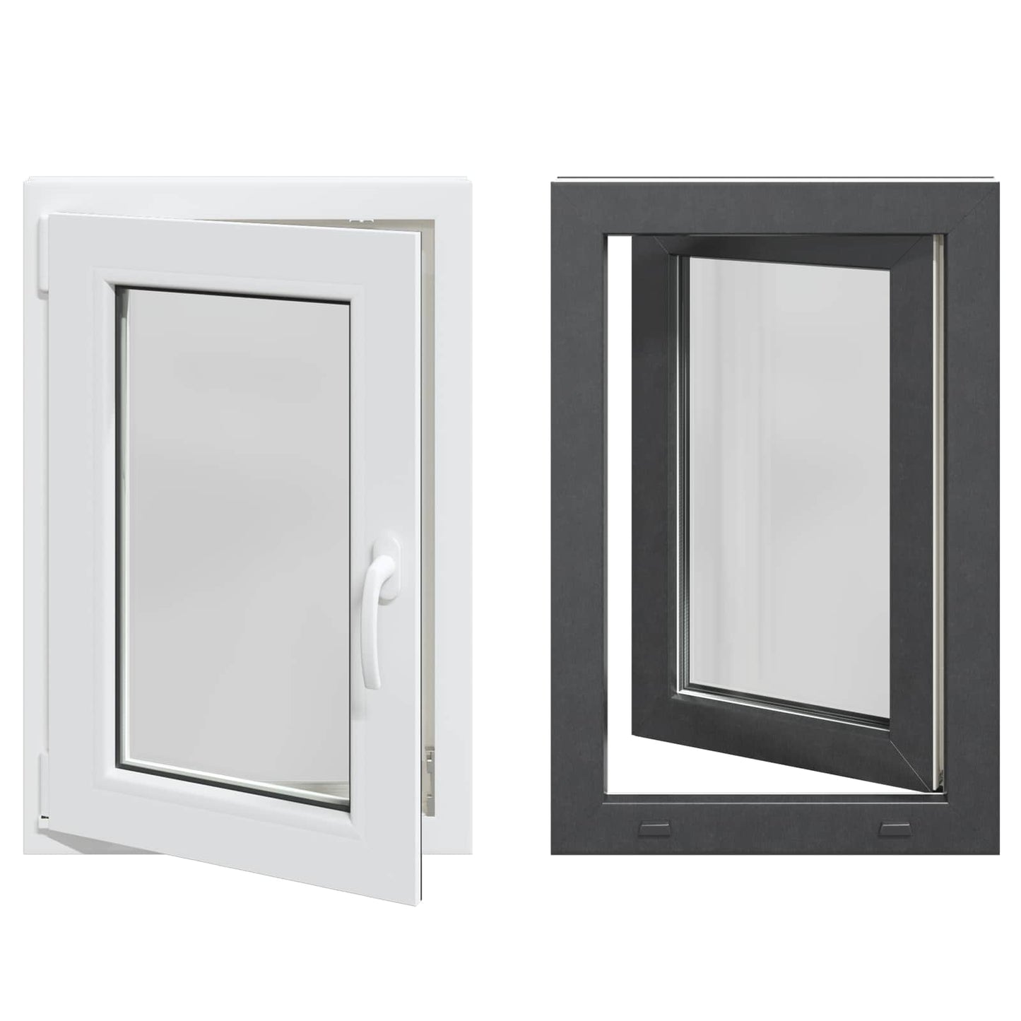 Finestra per Soffitta RISOR 50 x 75 cm PVC e Vetro Antracite | homemem39