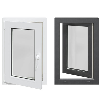 Finestra per Soffitta RISOR 50 x 75 cm PVC e Vetro Antracite | homemem39