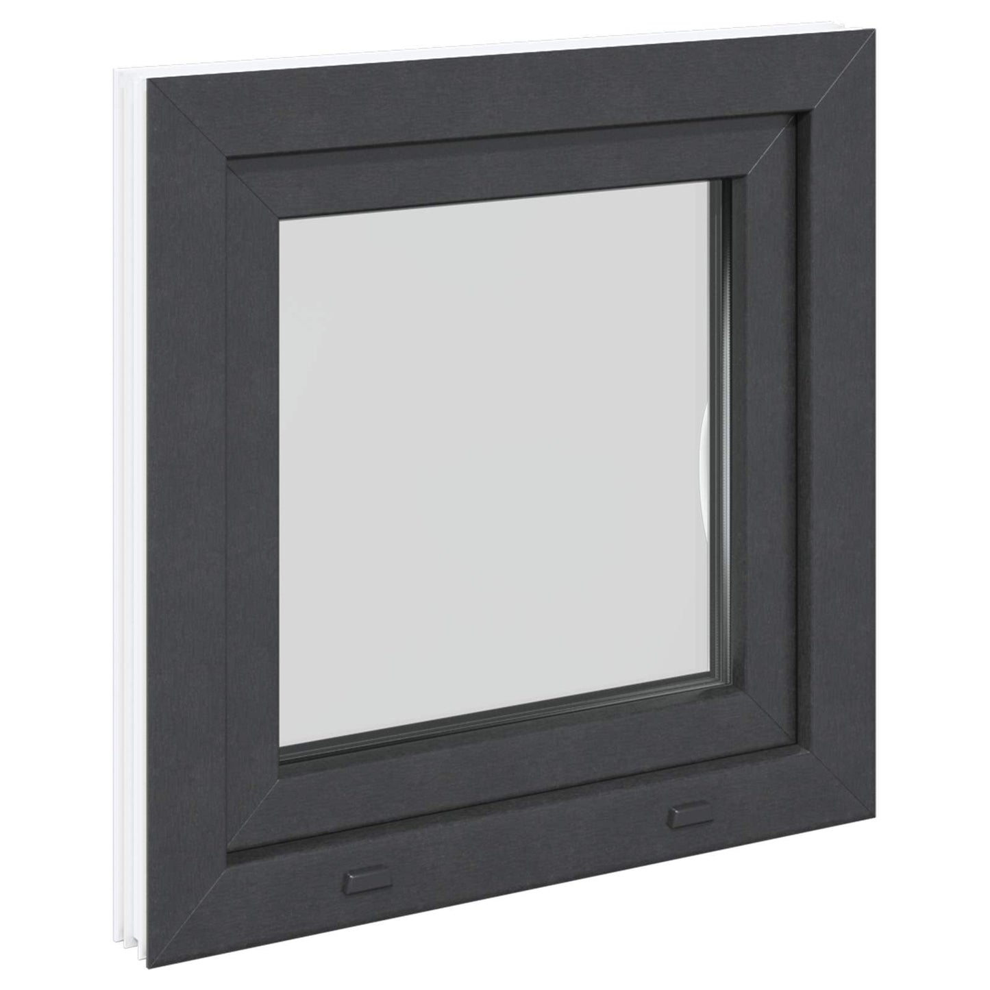 Finestra per Soffitta RISOR 60 x 60 cm PVC e Vetro Antracite | homemem39