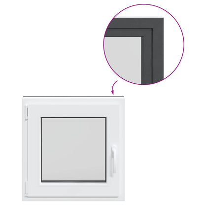 Finestra per Soffitta RISOR 60 x 60 cm PVC e Vetro Antracite | homemem39