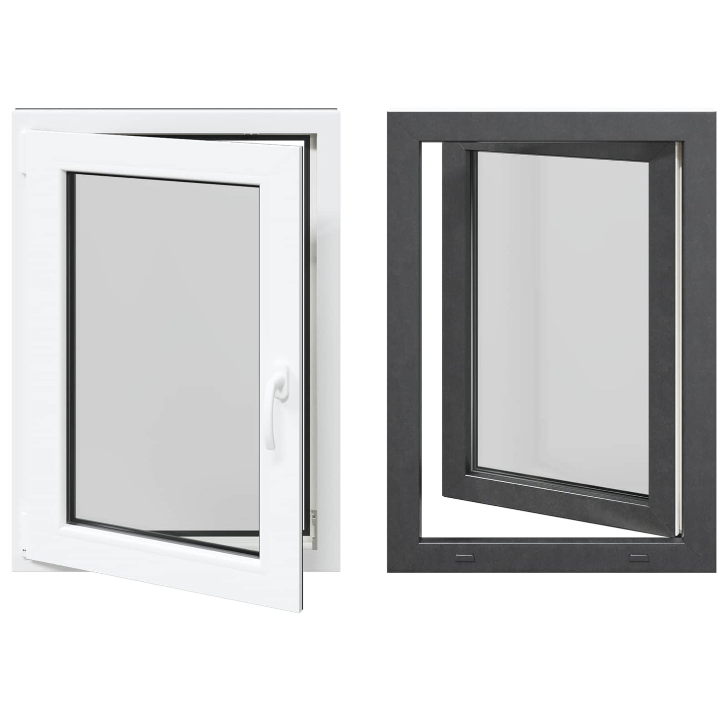 Finestra per Soffitta RISOR 60 x 80 cm PVC e Vetro Antracite | homemem39