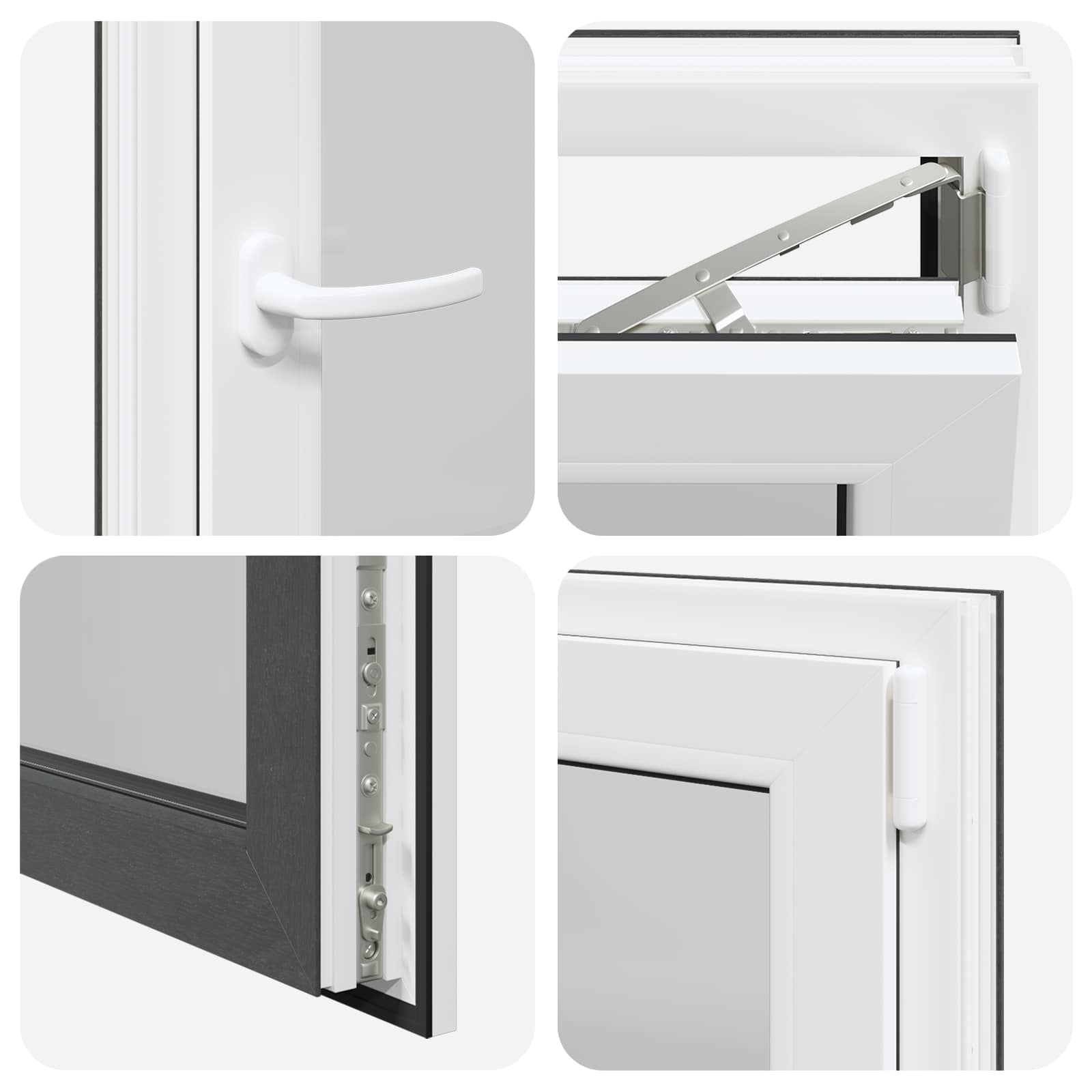 Finestra per Soffitta RISOR 60 x 80 cm PVC e Vetro Antracite | homemem39