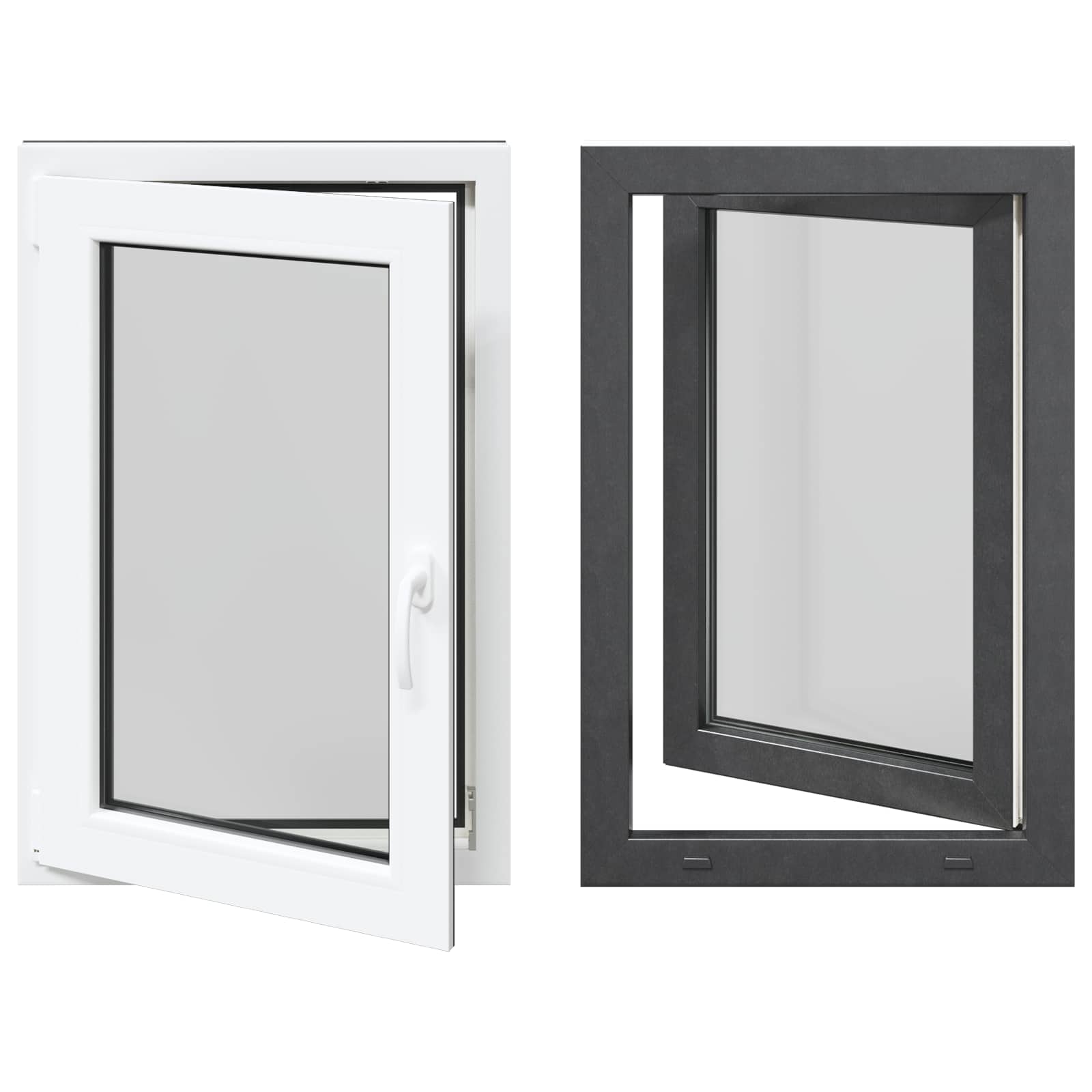 Finestra per Soffitta RISOR 60 x 80 cm PVC e Vetro Antracite | homemem39
