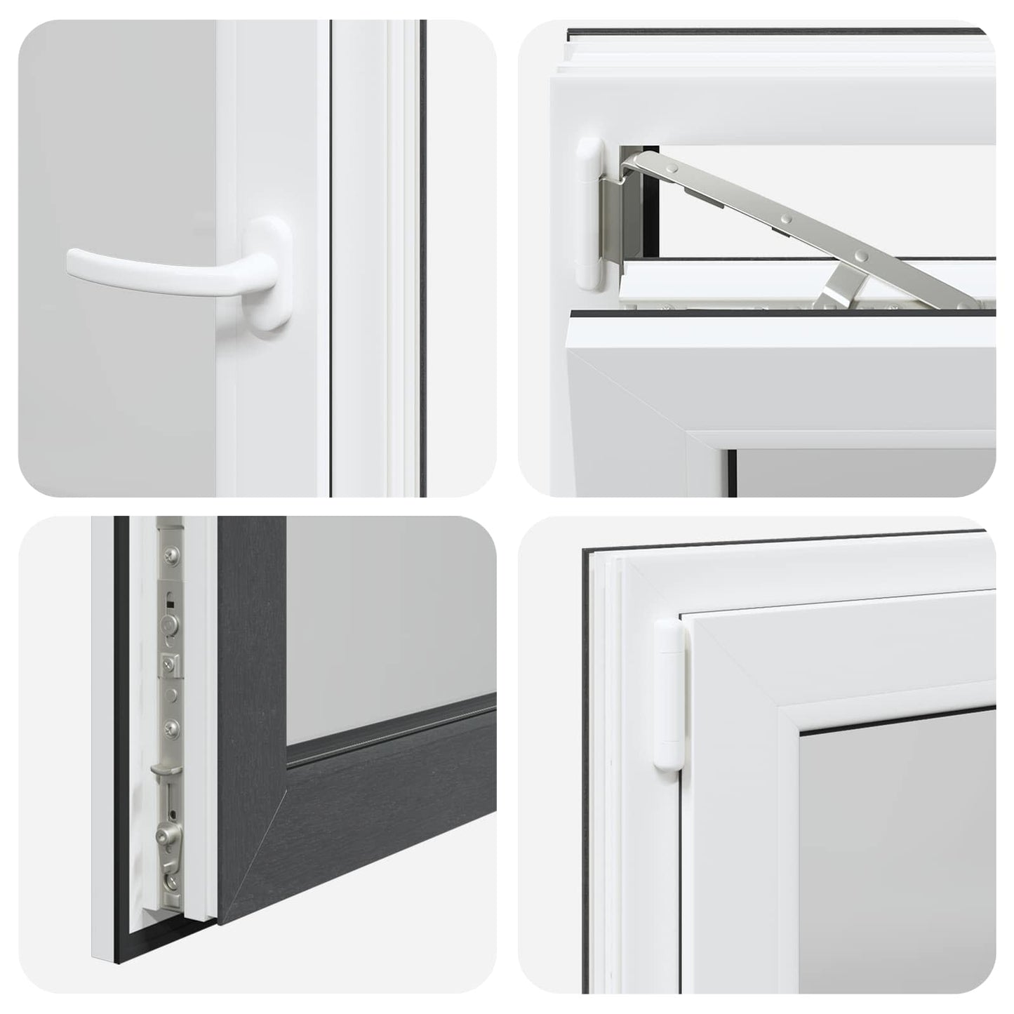 Finestra per Soffitta RISOR 60 x 90 cm PVC e Vetro Antracite | homemem39