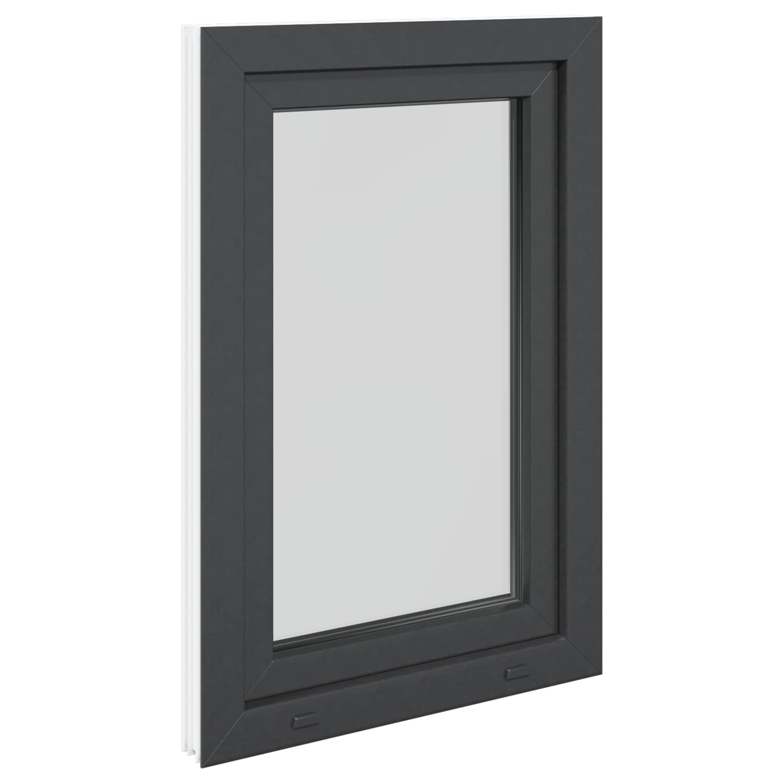 Finestra per Soffitta RISOR 60 x 90 cm PVC e Vetro Antracite | homemem39