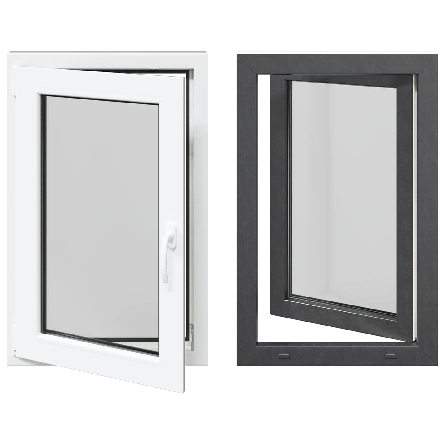 Finestra per Soffitta RISOR 60 x 90 cm PVC e Vetro Antracite