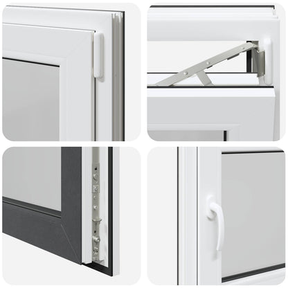 Finestra per Soffitta RISOR 60 x 100 cm PVC e Vetro Antracite | homemem39