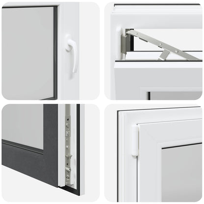 Finestra per Soffitta RISOR 80 x 50 cm PVC e Vetro Antracite | homemem39