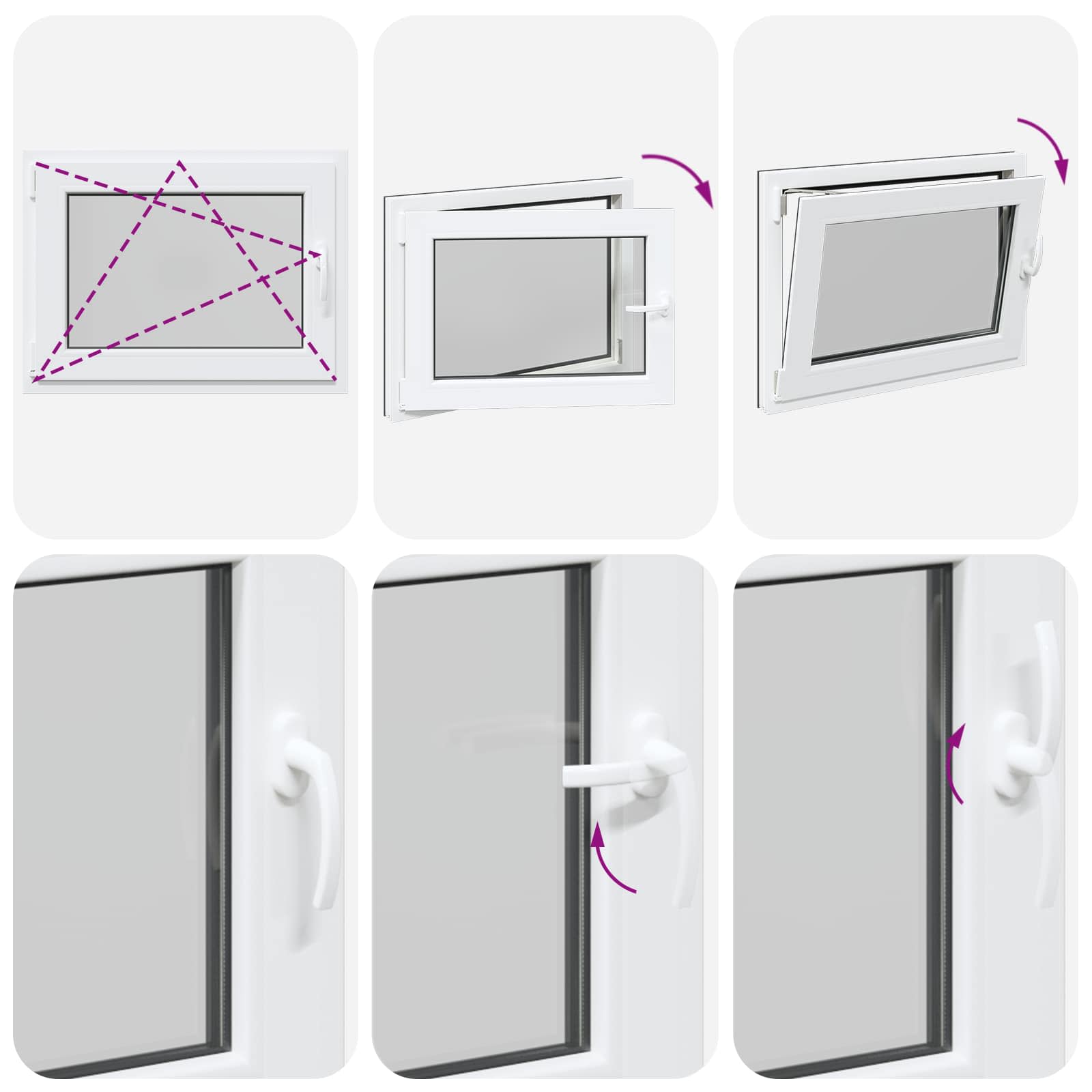 Finestra per Soffitta RISOR 80 x 50 cm PVC e Vetro Antracite | homemem39