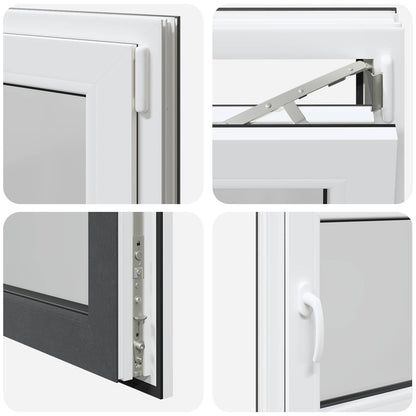 Finestra per Soffitta RISOR 80 x 50 cm PVC e Vetro Antracite | homemem39