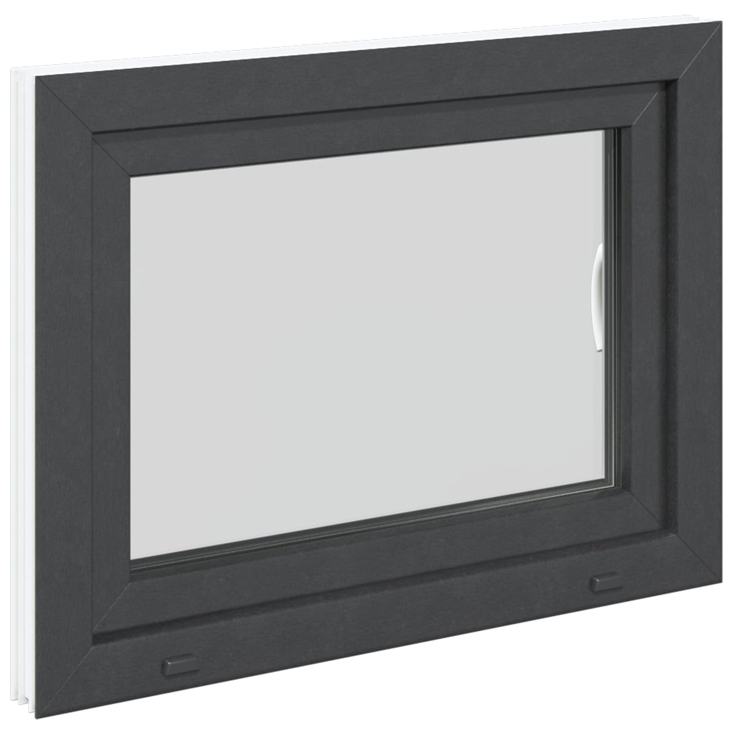 Finestra per Soffitta RISOR 80 x 50 cm PVC e Vetro Antracite | homemem39