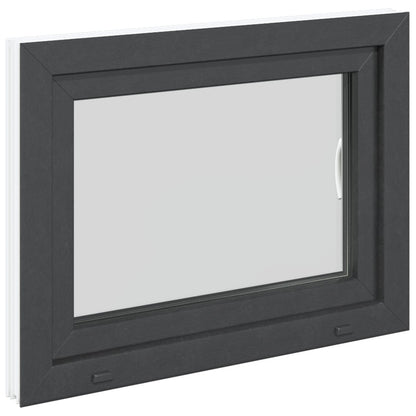 Finestra per Soffitta RISOR 80 x 50 cm PVC e Vetro Antracite | homemem39