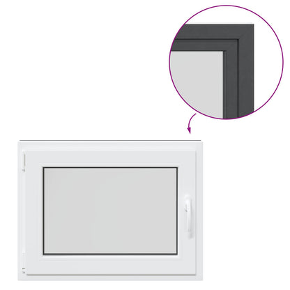 Finestra per Soffitta RISOR 80 x 60 cm PVC e Vetro Antracite | homemem39