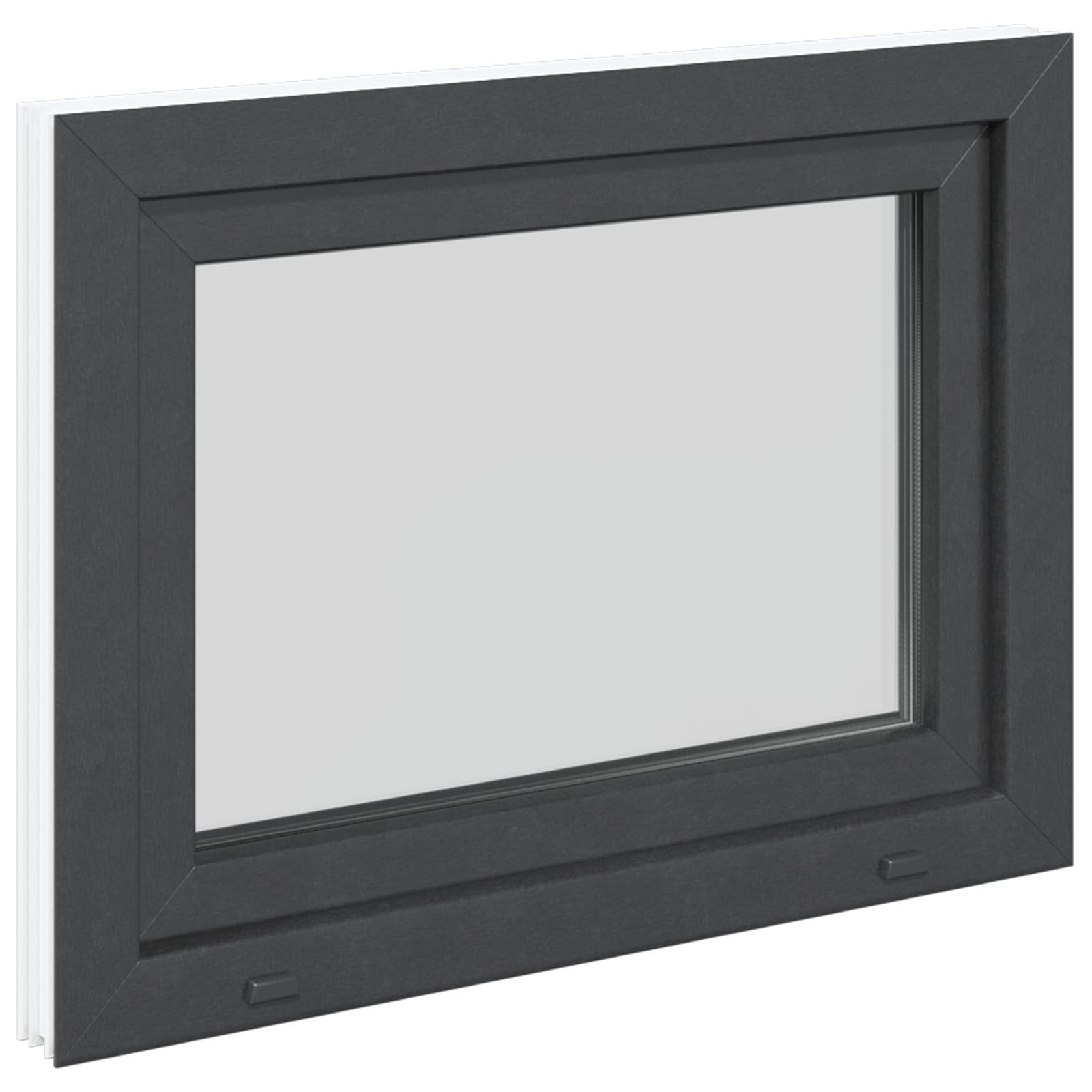 Finestra per Soffitta RISOR 80 x 60 cm PVC e Vetro Antracite | homemem39