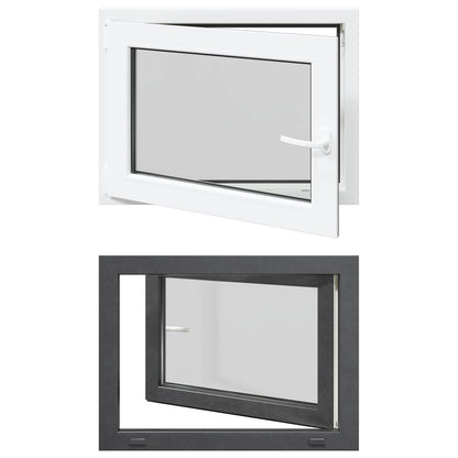 Finestra per Soffitta RISOR 80 x 70 cm PVC e Vetro Antracite | homemem39