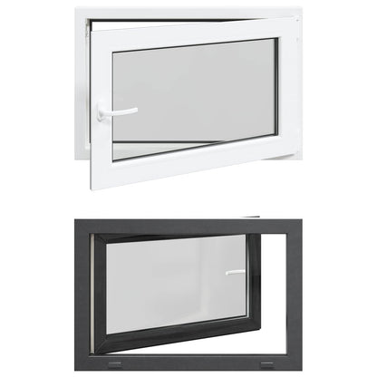 Finestra per Soffitta RISOR 80 x 70 cm PVC e Vetro Antracite | homemem39