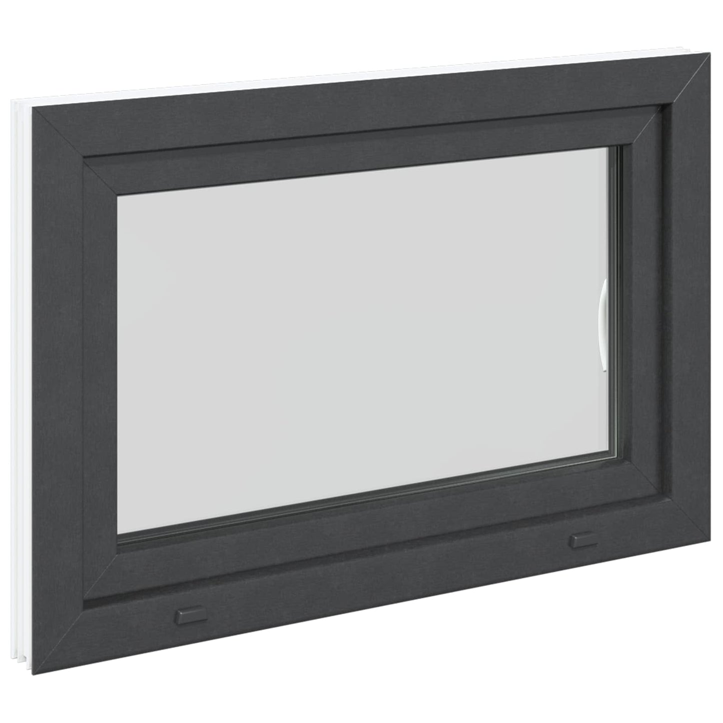 Finestra per Soffitta RISOR 80 x 70 cm PVC e Vetro Antracite | homemem39