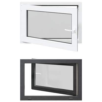 Finestra per Soffitta RISOR 90 x 50 cm PVC e Vetro Antracite | homemem39