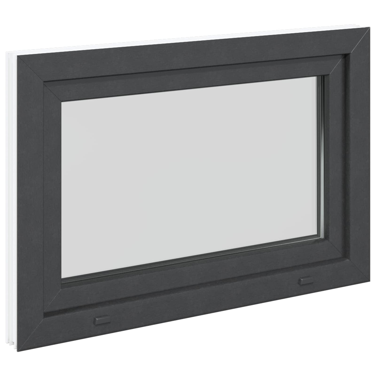Finestra per Soffitta RISOR 90 x 50 cm PVC e Vetro Antracite | homemem39
