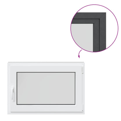 Finestra per Soffitta RISOR 90 x 60 cm PVC e Vetro Antracite | homemem39
